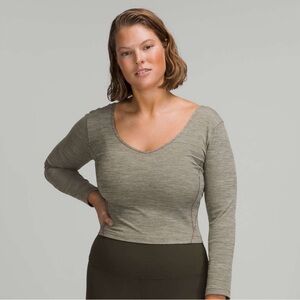✨lululemon Align Long Sleeve Heathered Rover Size 10✨